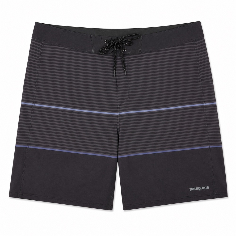 Patagonia‎ Hydro Series Board Shorts Mens Size 34 Gray Striped Surf Swim Beach